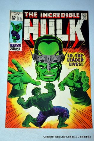 Incredible Hulk 115 Marvel Comic Book F,