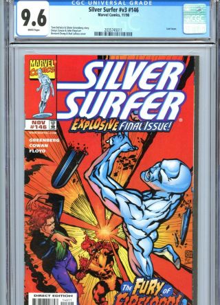 Silver Surfer V3 146 Cgc 9.  6 White Pages Last Issue Marvel Comics 1998