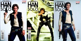 Han Solo 1 2 3 Star Wars Movie Photo Variant 3 Piece Set Marvel 2016