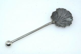 Early English Hallmarked Sterling Silver Salt Spoon