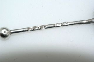 Early English Hallmarked Sterling Silver Salt Spoon 4