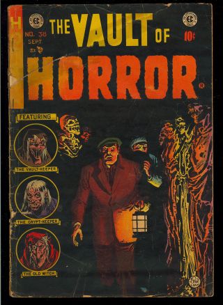 Vault Of Horror 38 Golden Age Pre - Code Ec Horror Comic 1954 Fr