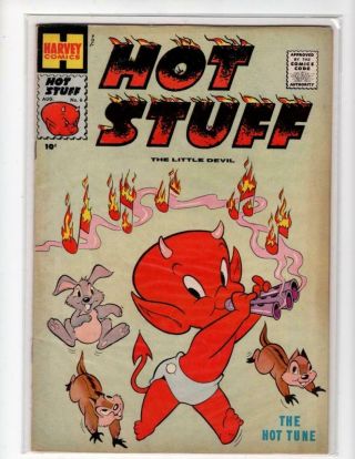 Hot Stuff 6 Red - Devil - Cartoon - Harvey - 1958 - Animals - Flute - Music - Pied Piper - 6.  5