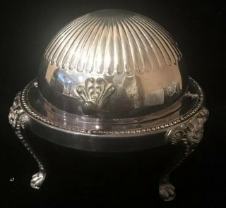 F.  B.  Rogers Silver Co 273 Vintage Silver Plate Butter Dome Dish