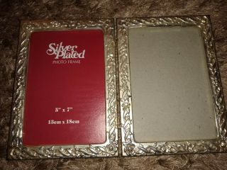 Vintage Silver Plated Double Picture / Photo Frame