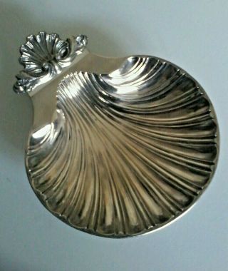 Vintage Silver Plated Shell Dish Made In England Bon Bon Dish Trinkets,  Nuts