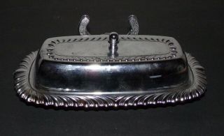 Vintage Irvinware Silver Plated 1/4 Pound Butter Dish