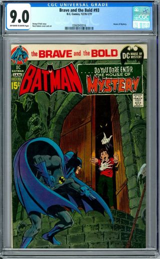 Brave And The Bold 93 Cgc 9.  0 (ow - W) House Of Mystery