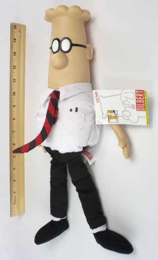 Dilbert Doll,  15 Inch Plush Doll Of Comic Strip Dilbert,