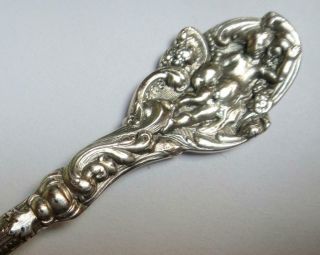 Antique Small Sterling Silver Souvenir Spoon,  Cherub,  Denver,  Colorado,  Gorham