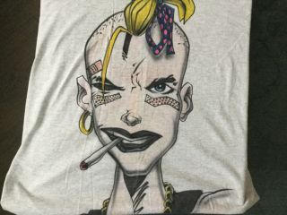 Tank Girl Comics One Of A Kind Shirt,  Airbrushed In 1992,  Never Worn Unique