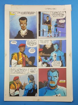Shadowman 8 Page 20 Valiant Comics Color Art Hand Painted 1992