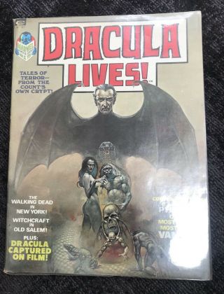 Vintage Marvel Comic - Dracula Lives No 1 1973 - Boris Cover