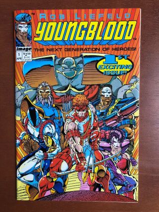 Youngblood 1 (1992) 9.  4 Nm Image Key Issue Comic Book Rob Liefeld