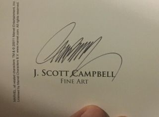 J.  Scott Campbell JSC Fine Art Print Stan Lee Signed x3 Stains RARE LTD 5