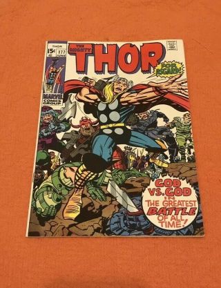 Thor 177,  Great Key Comic First Igron Wizard Jack Kirby Cover Art