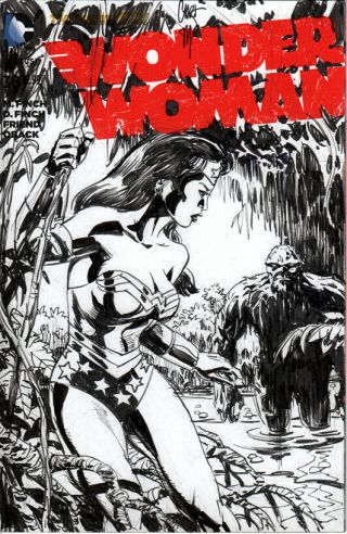 Wonder Woman & Swamp - Thing Cover By Spider - Man,  Wonder Woman Artist Marrinan