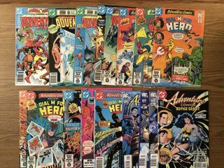 21 Issues Adventure Comics 474 - 490,  4 Aquaman - Dial H For Hero - Lsh Vg