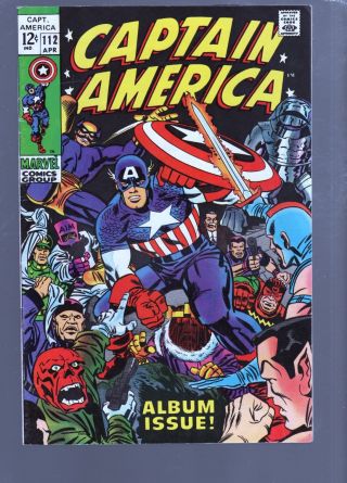 Captain America 112 Vf,  8.  5 Stan Lee Jack Kirby Silver Age Marvel Comics