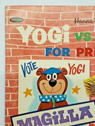 Yogi Bear vs Magilla Gorilla For President Coloring Book Campaigns Hanna Barbera 2