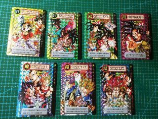 Fan Card Dragon Ball Gt Special Sayian Carddass Verison 7 Prism Cards Set