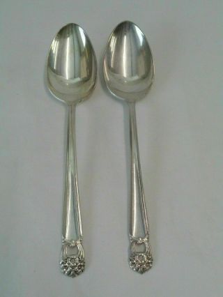 Set Of 2 - Vintage 1847 Rogers Serving Spoons Silverplate Eternally Yours