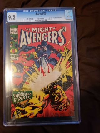 Marvel Comics - Avengers 65 - Cgc 9.  2 - Last 12 Cent Issue - White Pages