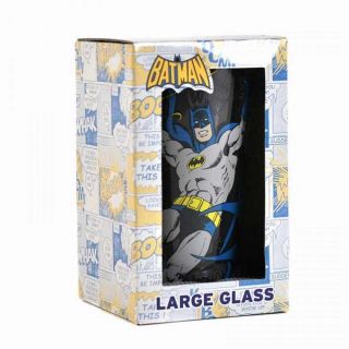 OFFICIAL DC COMICS BATMAN LARGE DRINKING GLASS TUMBLER IN GIFT BOX 2