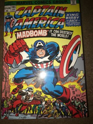 Captain America Omnibus Jack Kirby Madbomb Hardcover Hc Oop Rare Avengers Marvel