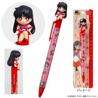 Sailor Moon Black Ink Figure Ballpoint Pen Sailor Mars Sunstar Limited Quantity