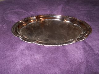Vintage Oneida 9 1/2 Inch Oval Tray Silverplate
