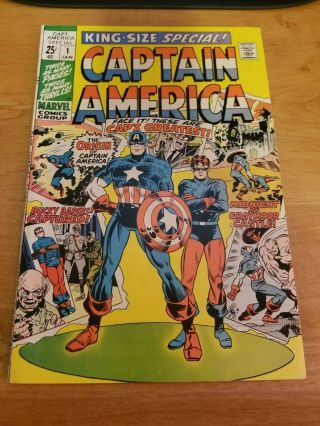 Captain America King - Size Special 1 (marvel Comics 1971) The Origin Of Cap