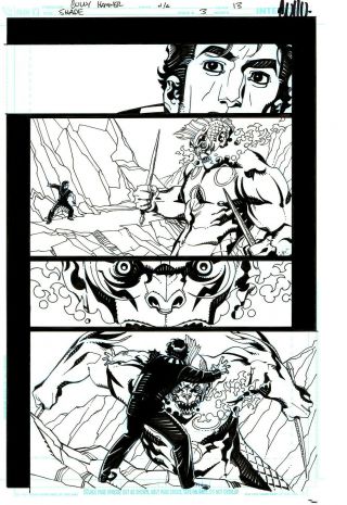 The Shade Issue 3 Page 13 By Cully Hammer - Signed – Action Starman Spin - Off