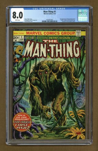 Man - Thing (1st Series) 1 1974 Cgc 8.  0 1554557021
