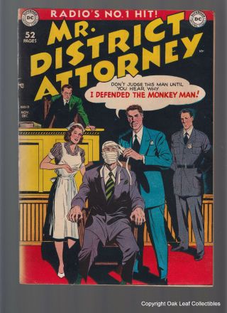 Mr.  District Attorney 12 Dc Comic Book 1949 Vg - Fine