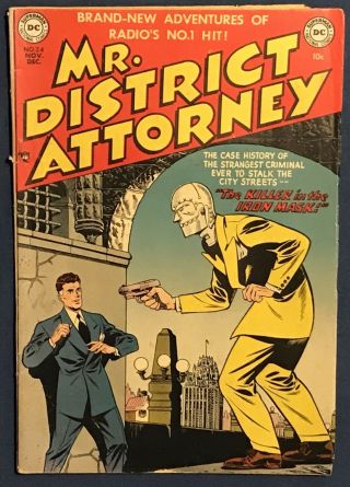 Mr.  District Attorney 24 Nov 1951 Dc Crime " The Killer In The Iron Mask "