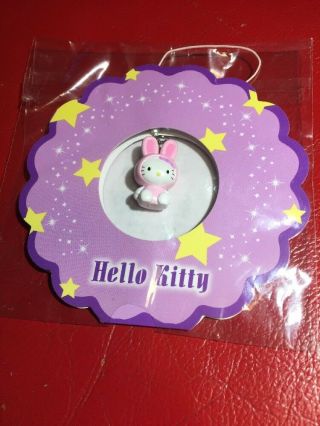 2010 Sanrio Hello Kitty Mini Figure Cell Phone Zipper Pull Charm Bunny