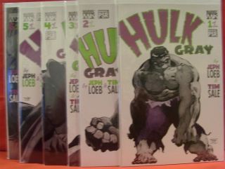 Hulk Gray 1 - 6 Marvel Comic Set Complete Incredible Jeph Loeb Tim 2003 Nm