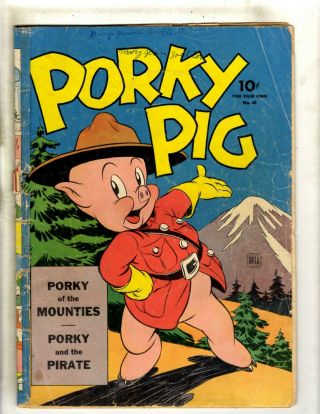 Four Color 48 Gd Dell Golden Age Comic Book Feat.  Porky Pig Looney Tunes Jk1