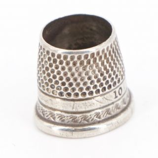 VTG Sterling Silver - C.  S.  Osborne Open End Sewing Thimble Size 10 - 4.  5g 2