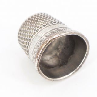 VTG Sterling Silver - C.  S.  Osborne Open End Sewing Thimble Size 10 - 4.  5g 4