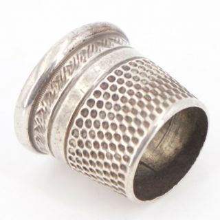 VTG Sterling Silver - C.  S.  Osborne Open End Sewing Thimble Size 10 - 4.  5g 5