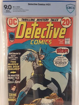 Detective Comics 431 (cbcs 9.  0) 1973 Batman Mike Kaluta Cover; Denny O 