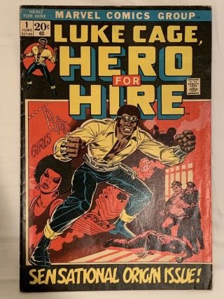 Luke Cage Hero For Hire 1 First Appearance Take A Look Vg - F Rare Key Book