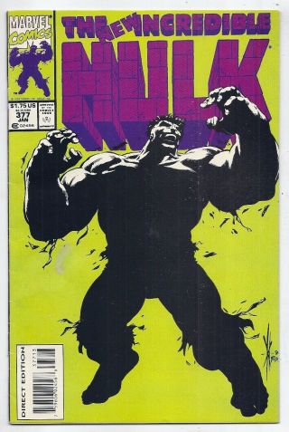 Incredible Hulk 377 Scarce 3rd Printing 1st Professor Hulk Low Grade