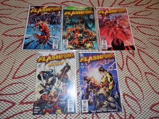Flashpoint 1 - 5,  Complete Set,  Dc Comics,  First Print,  Near Comic Books