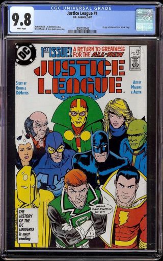 Justice League Of America 1 Cgc 9.  8 White (dc,  1987) 1st Issue Of Series
