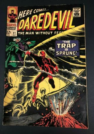 1966 Oct No.  21 Marvel Comic Book Daredevil 12 Cents (breaking A 12 Cent Run)