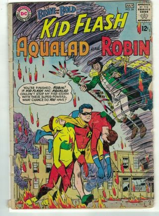 Brave And The Bold 54 1st Appearance Teen Titans Robin,  Kid Flash And Aqualad