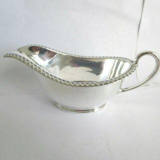 Vintage Small Silver Plate Epns Sauceboat Cranberry Bread Condiments Sauce